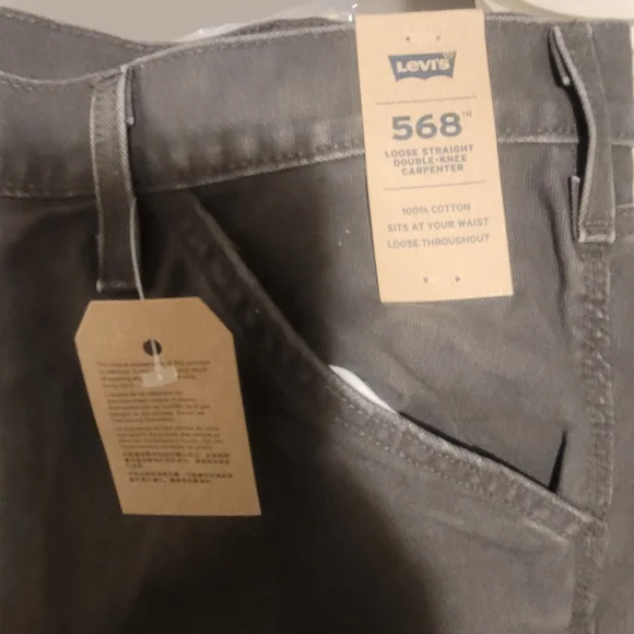 Mens Levi's Workwear568  Loose Straight Carpenter Men's Pants 33x30 - Picture 4 of 13